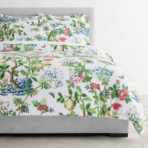 Floral Bedding Set - Green and Pink